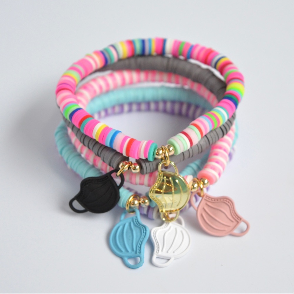 Mask Covid-19 Beaded Bracelets